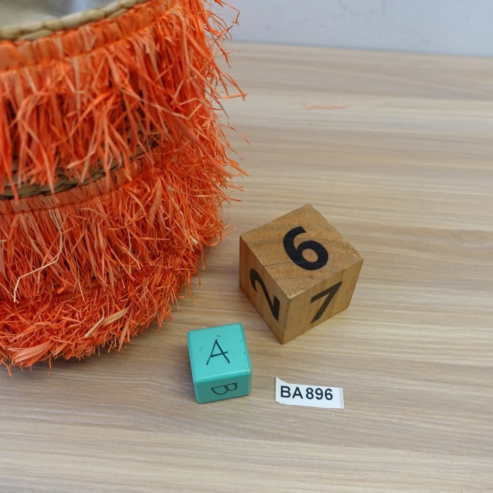Orange Fringe‎ Straw Bucket Bag Natural Tan Basket Tote Summer Beach Boho KAYU